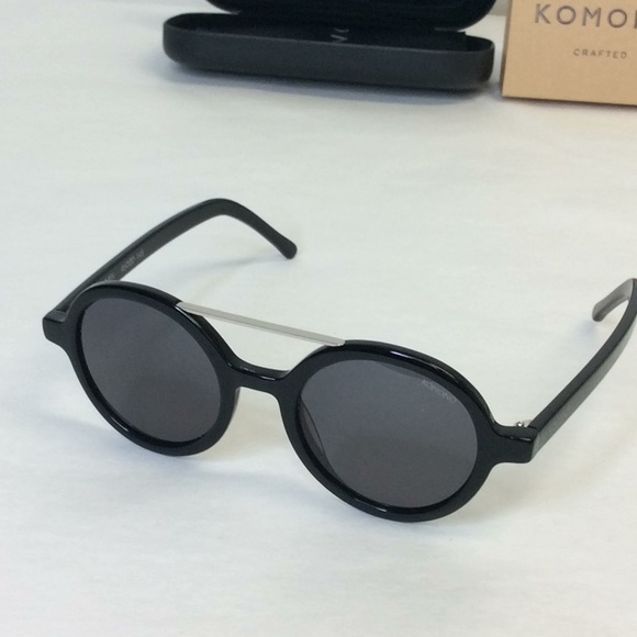 KOMONO sunglasses glossy black round NEW vivien main image 7
